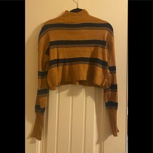 NWT Crop Mock neck sweater